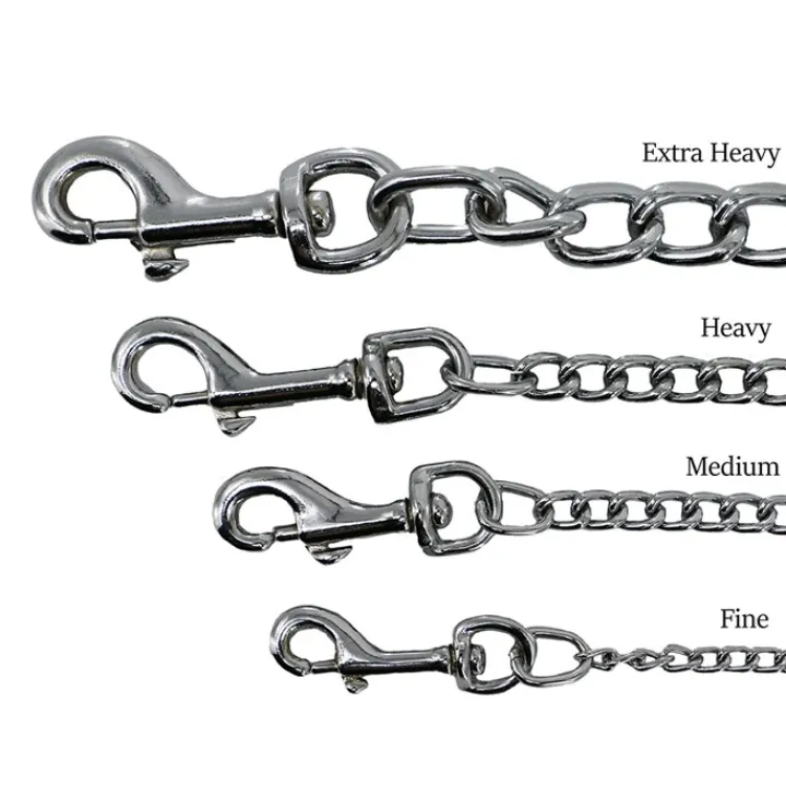 Ancol Extra Heavy Chain Tan Leather Dog Lead Best