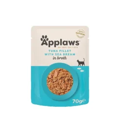 Applaws Tuna Fillet & Sea Bream Wet Cat Food Pouch 70g New