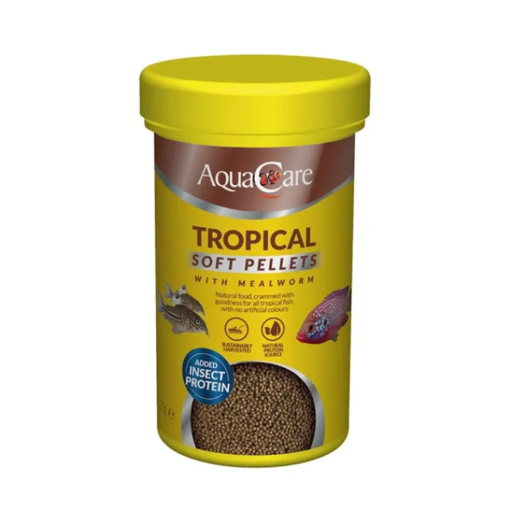 AquaCare Tropical Worm Pellets Fish Food Clearance