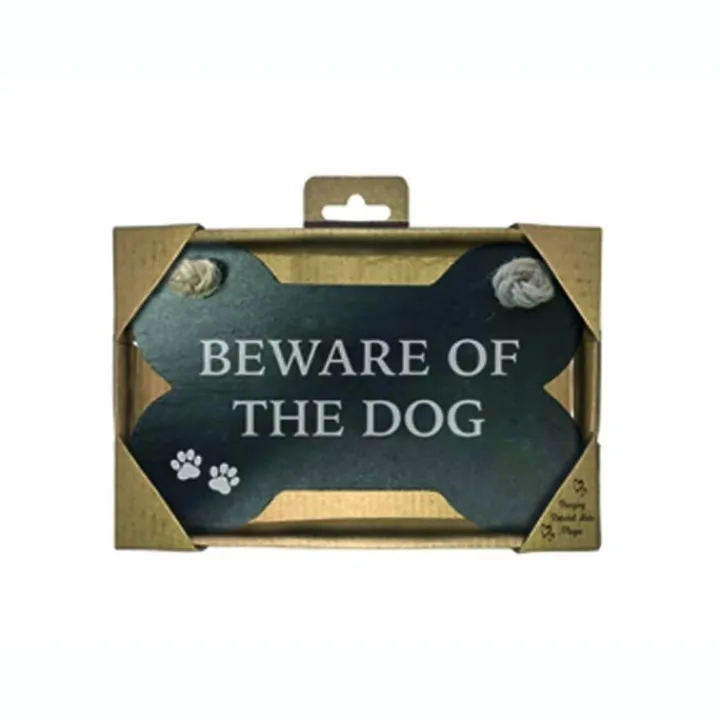 Magnet & Steel Beware Of The Dog Slate Bone Sign Fashion