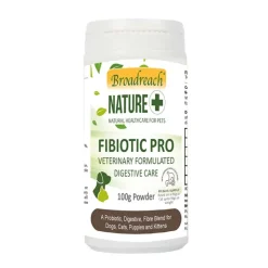 Broadreach Nature Fibiotic Pro Dogs & Cats Supplement 100g New