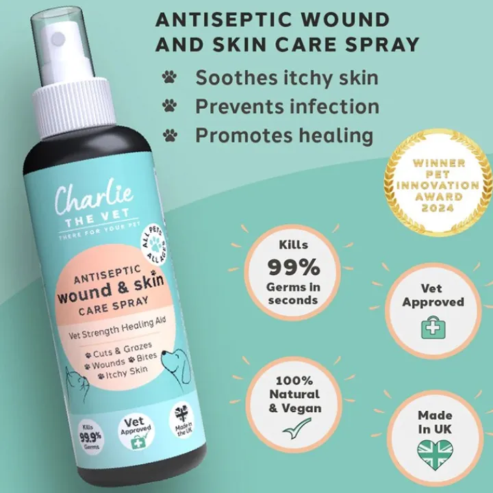 Charlie the Vet Wound & Skin Care Spray 100ml Outlet