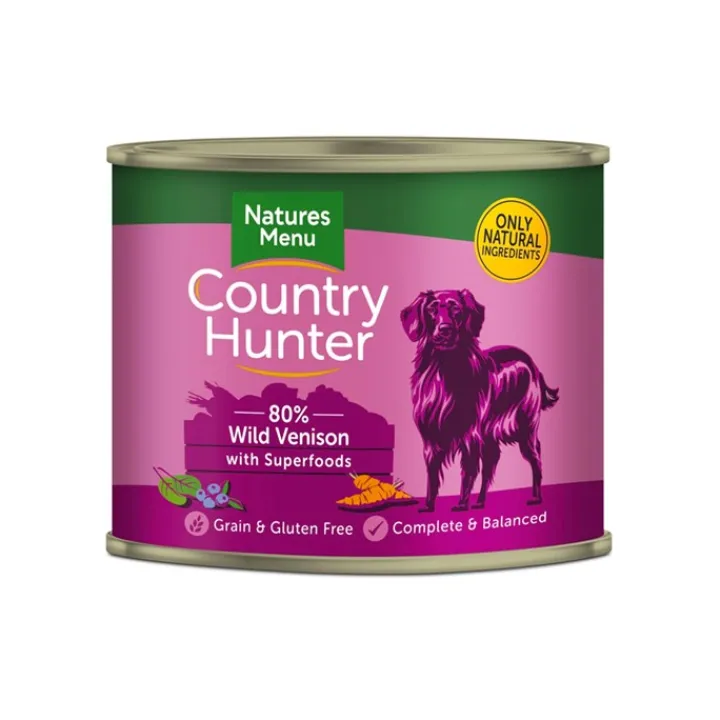 Natures Menu Country Hunter Wild Venison Tin Wet Dog Food 600g Clearance