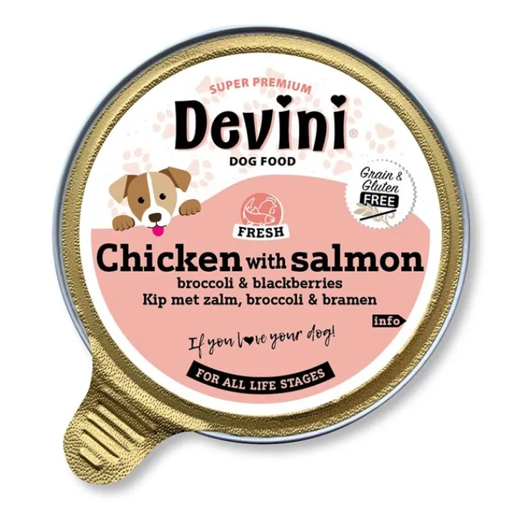 Devini Chicken & Salmon Wet Dog Food 85g Fashion