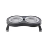 Dexas Double Elevated Feeder Light Grey New