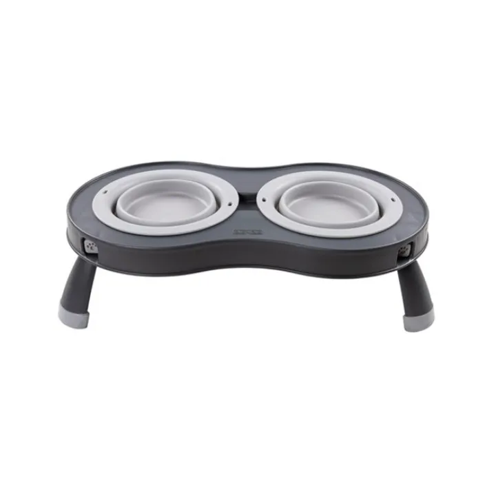 Dexas Double Elevated Feeder Light Grey New