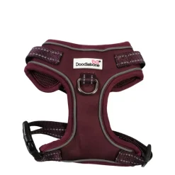 Doodlebone Adjustable Airmesh Dog Harness Burgundy Clearance