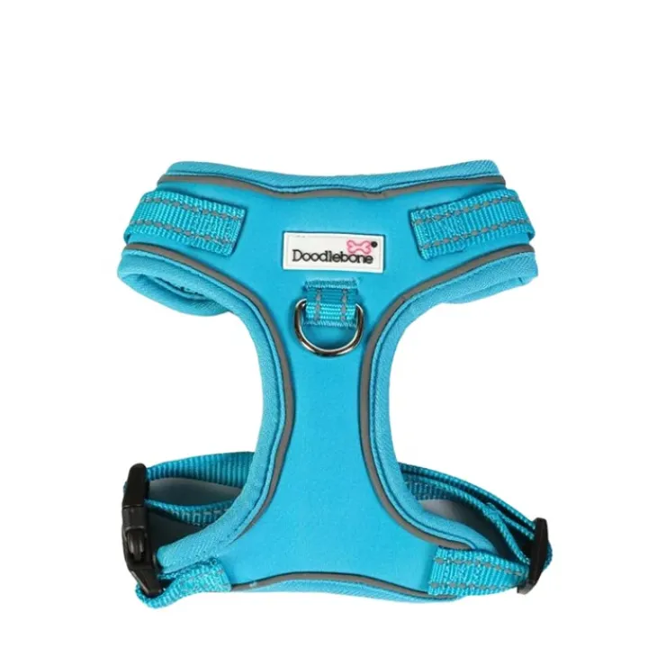 Doodlebone Adjustable Airmesh Dog Harness Aqua Clearance