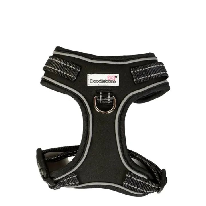Doodlebone Adjustable Airmesh Dog Harness Coal Hot