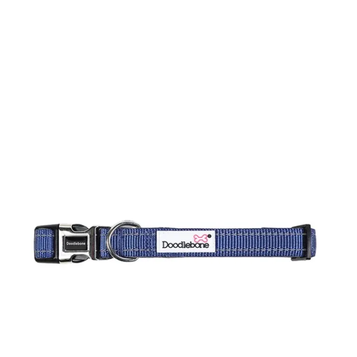 Doodlebone Padded Dog Collar Indigo Outlet