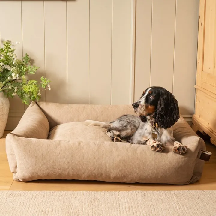 Fantail Basket Snug Mellow Oat Beige Dog Bed Outlet