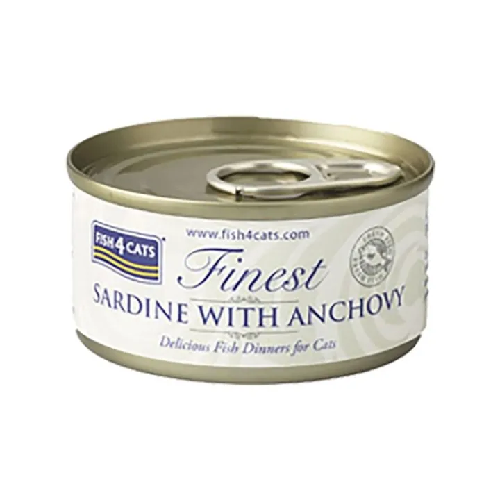 Fish4Cats Sardine with Anchovy Wet Cat Food 70g New