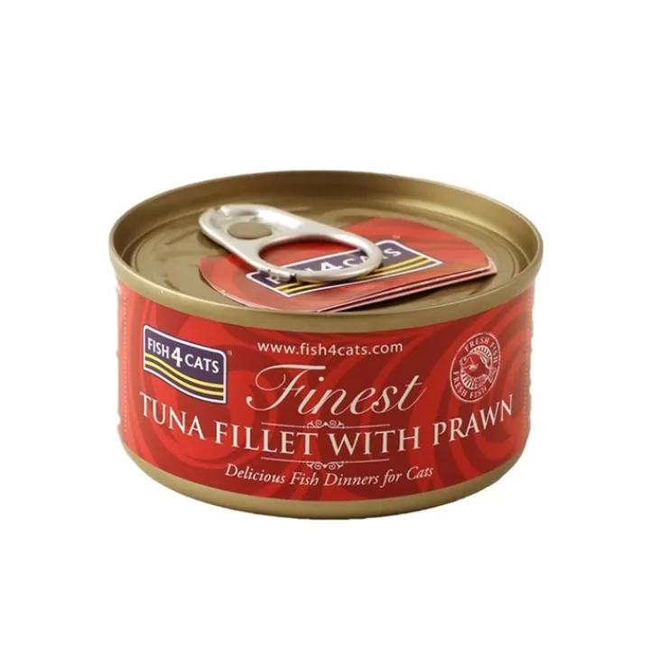 Fish4Cats Tuna Fillet with Prawn Wet Cat Food 70g Best