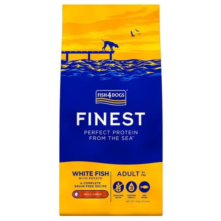 Fish4Dogs Finest White Fish Adult Large Kibble Dog Food 1.5kg Hot