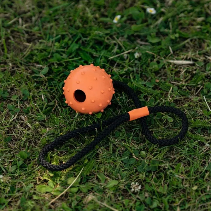 Great & Small 99% Natural Rubber Ball with Rope Dog Toy Outlet