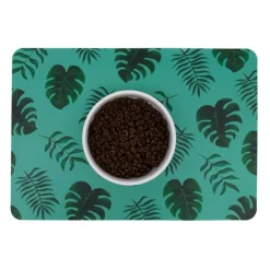 Great & Small Basic Food Pet Mat Palm Leaf New