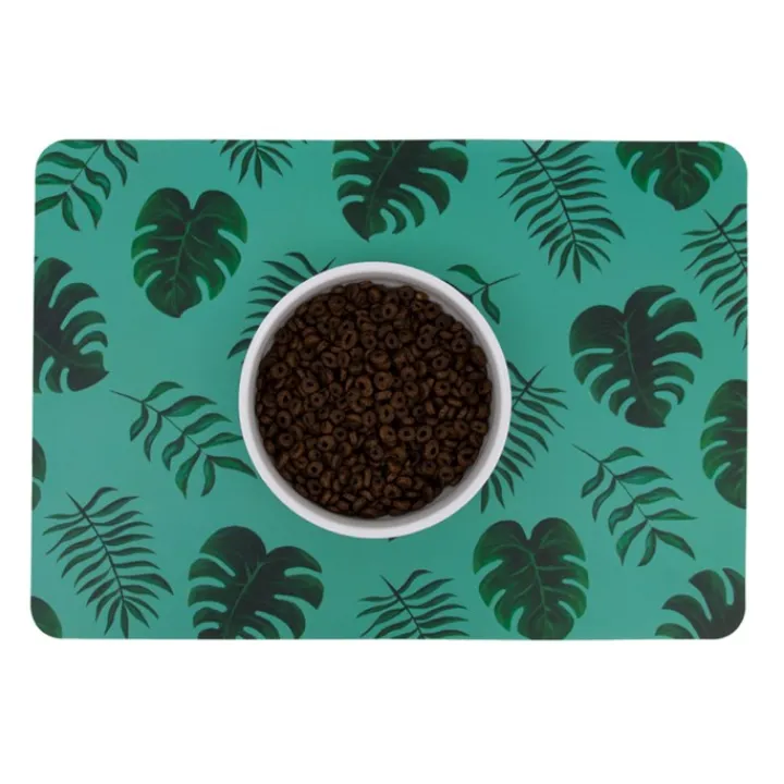 Great & Small Basic Food Pet Mat Palm Leaf New