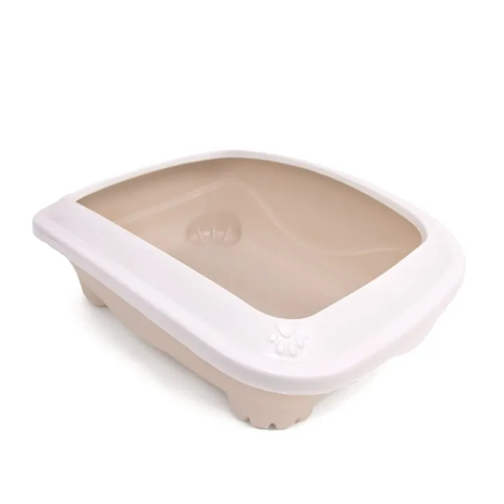 Great & Small Cat Litter Tray with Rim Stone Beige Outlet