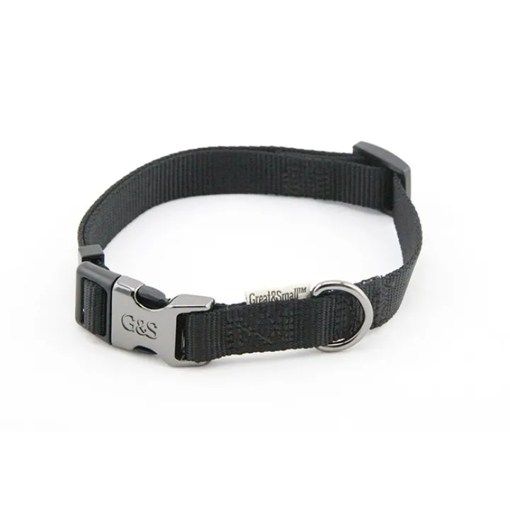 Great & Small Classic Plain Dog Collar Black Online