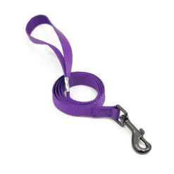 Great & Small Classic Plain Dog Lead Purple Hot