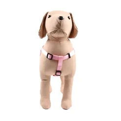 Great & Small Classic Plain Dog Harness Pink Fashion