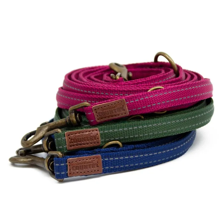 Great & Small Country Adjustable Dog Lead Indigo Blue Outlet