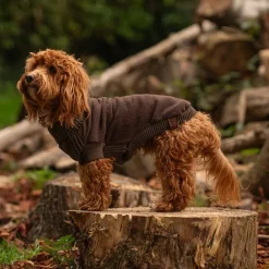 Great & Small Country Fleece Jumper Brown Dog Coat New