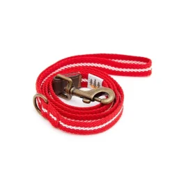 Great & Small Country Woven Dog Lead Red/White Online