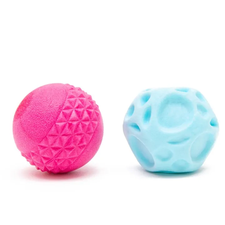 Great & Small Frubba Blue Irregular Ball & Pink Diamond Dog Ball Dog Toy Outlet