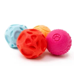 Great & Small Frubba Red Irregular Ball & Orange Paw Ball Dog Toy Hot