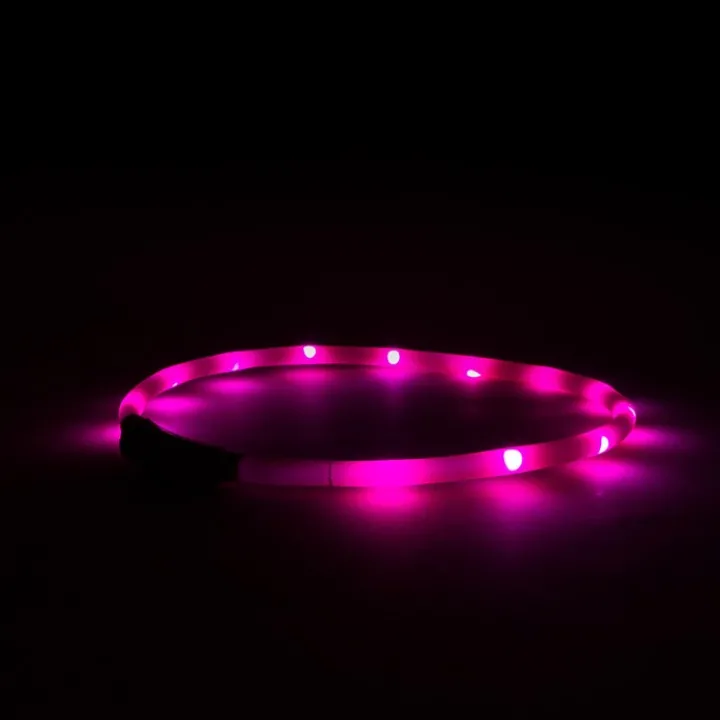 Great & Small Glow LED Rechargeable Dog Collar Pink Best