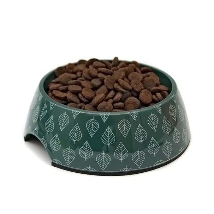 Great & Small Green Leaf Melamine Pet Bowl Online