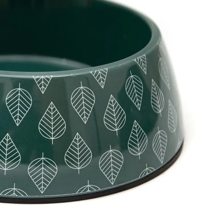 Great & Small Green Leaf Melamine Pet Bowl Online