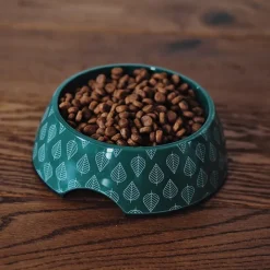Great & Small Green Leaf Melamine Pet Bowl Online