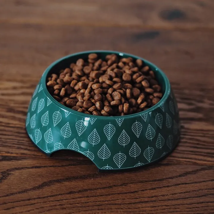 Great & Small Green Leaf Melamine Pet Bowl Online