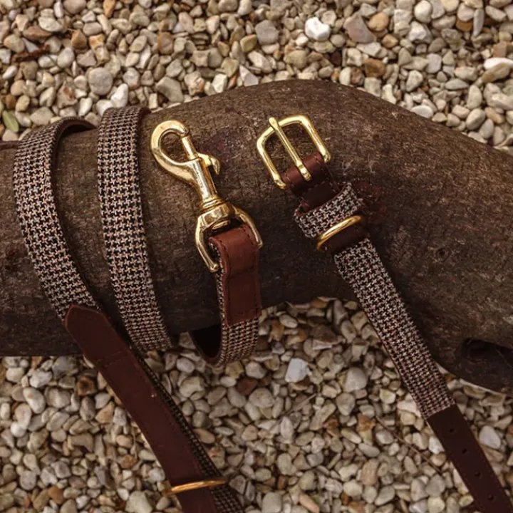 Great & Small Hawkhurst Leather Dog Collar Tweed Discount