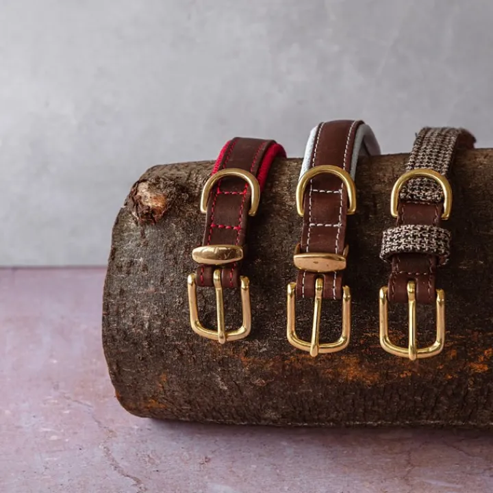 Great & Small Hawkhurst Leather Dog Collar Tweed Discount