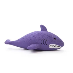 Great & Small Lets Play Latex Squeaky Happy Shark Dog Toy Hot
