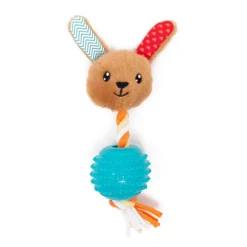 Great & Small Little&Lively Soft Rabbit with Rope & Ball Dog Toy Outlet