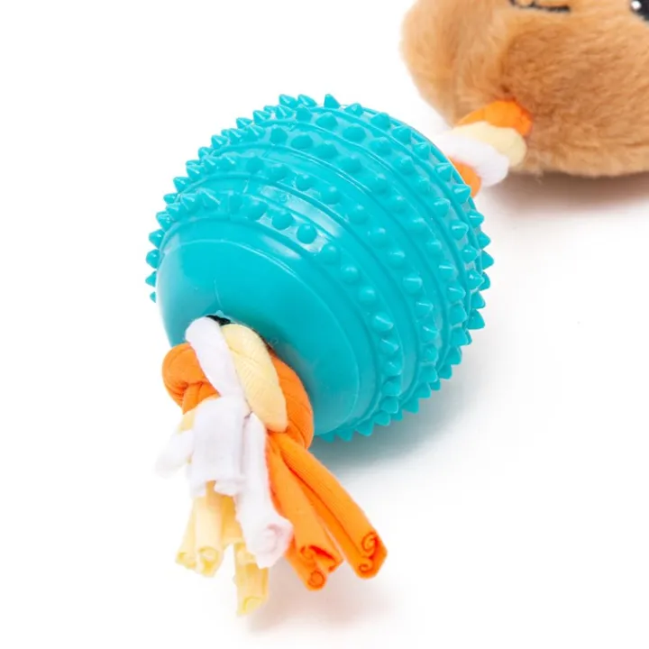 Great & Small Little&Lively Soft Rabbit with Rope & Ball Dog Toy Outlet