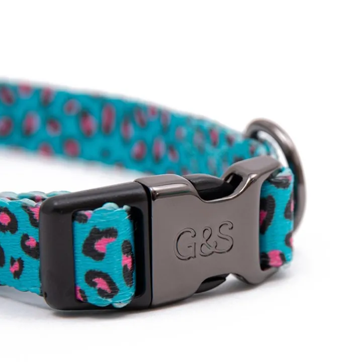 Great & Small Penrose Leopard Pink Spot Dog Collar Hot