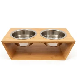Great & Small Penrose Raised Bamboo Pet Feeder Clearance
