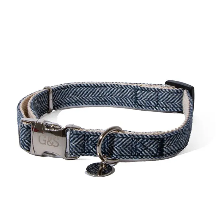 Great & Small Penrose Soft Herringbone Dog Collar Discount