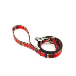 Great & Small Penrose Tartan Dog Lead Red Online