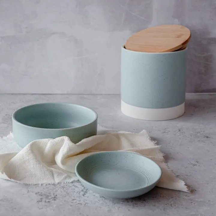 Great & Small Penrose Teal Stoneware Pet Bowl Best