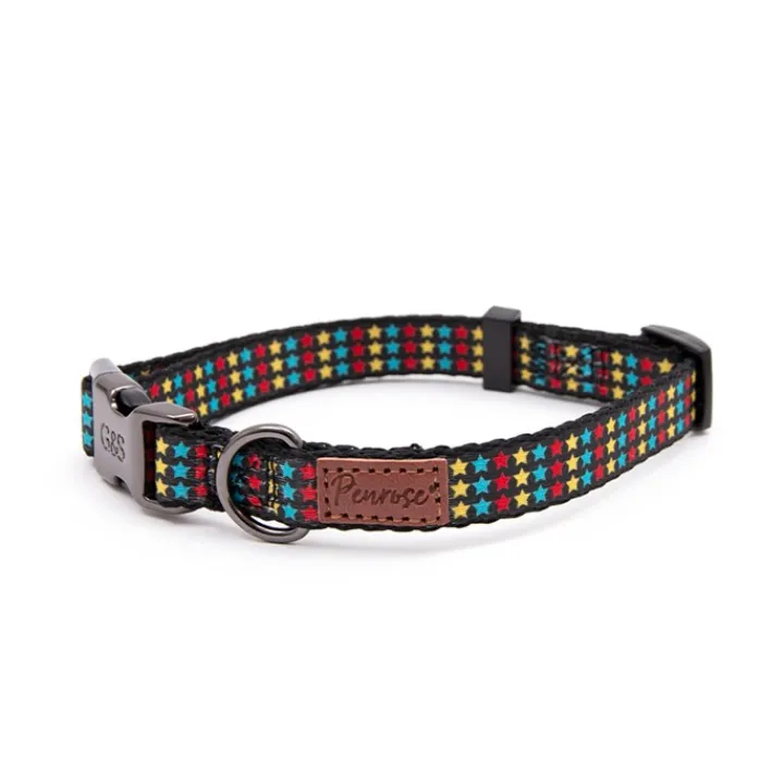 Great & Small Penrose Triple Star Black Dog Collar Best