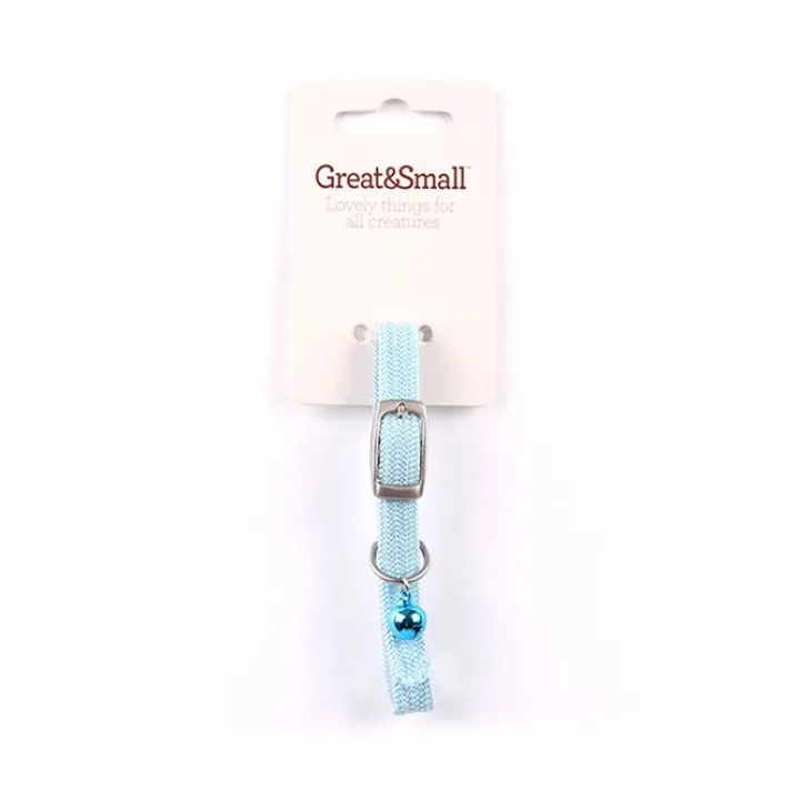 Great & Small Plain Blue Cat Collar Hot