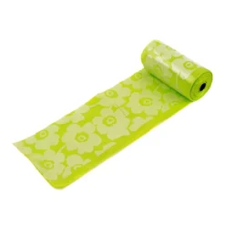 Great & Small Tough Eco Dog Poo Bags Green Flower Fashion