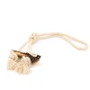 Green Elk Antler Split & Rope Dog Toy Fashion