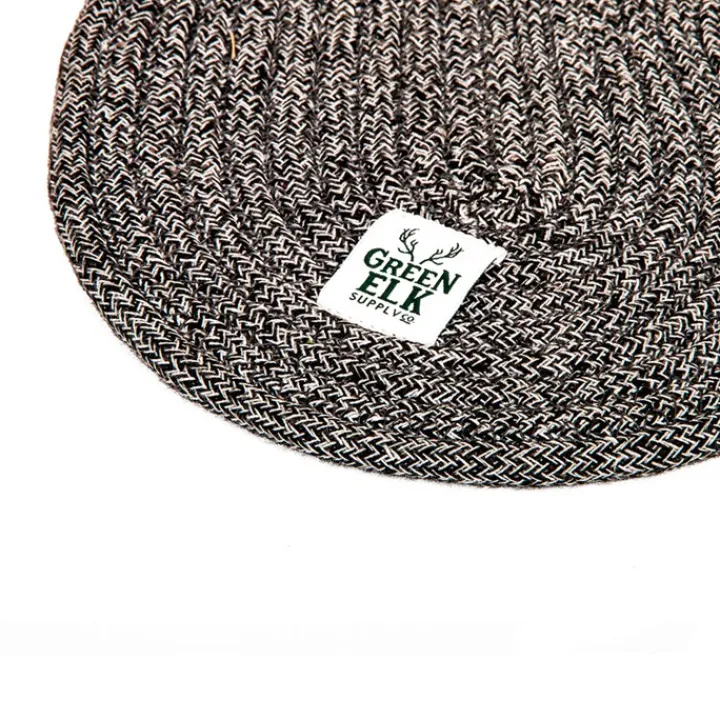 Green Elk Grey Jute Bone Dog Feeding Mat Online